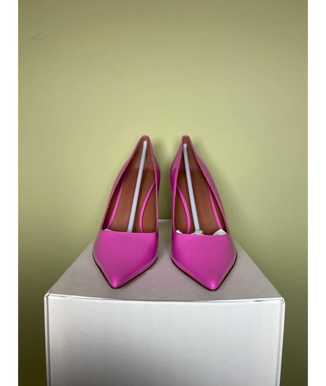 Amina Muaddi Розовые кожаные туфли, фото 2