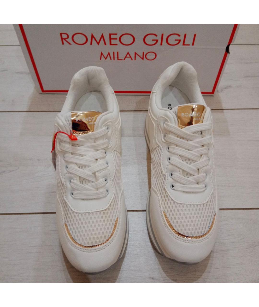ROMEO GIGLI Белые кожаные кроссовки, фото 3