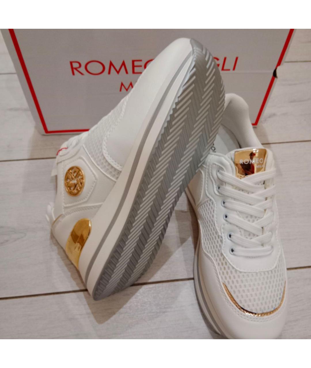 ROMEO GIGLI Белые кожаные кроссовки, фото 5