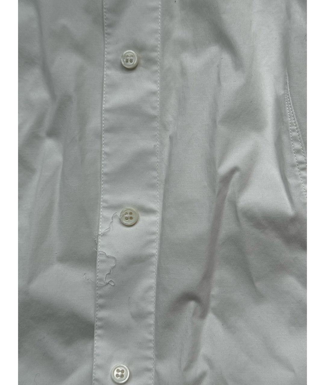 ALAIA Белая хлопко-эластановая рубашка, фото 3