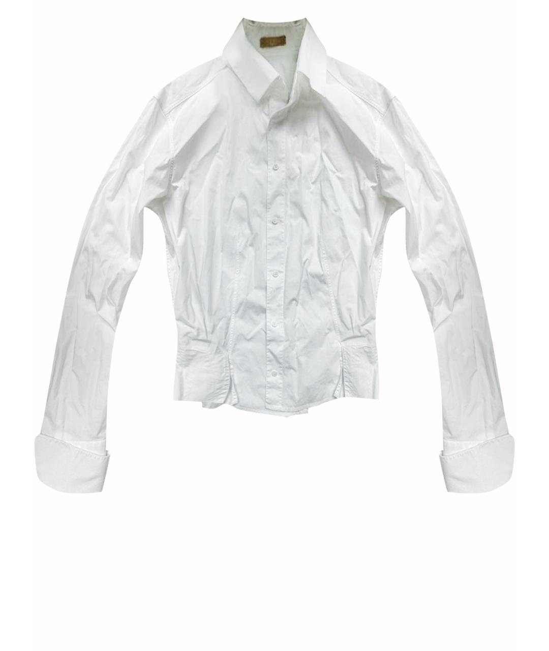 ALAIA Белая хлопко-эластановая рубашка, фото 1