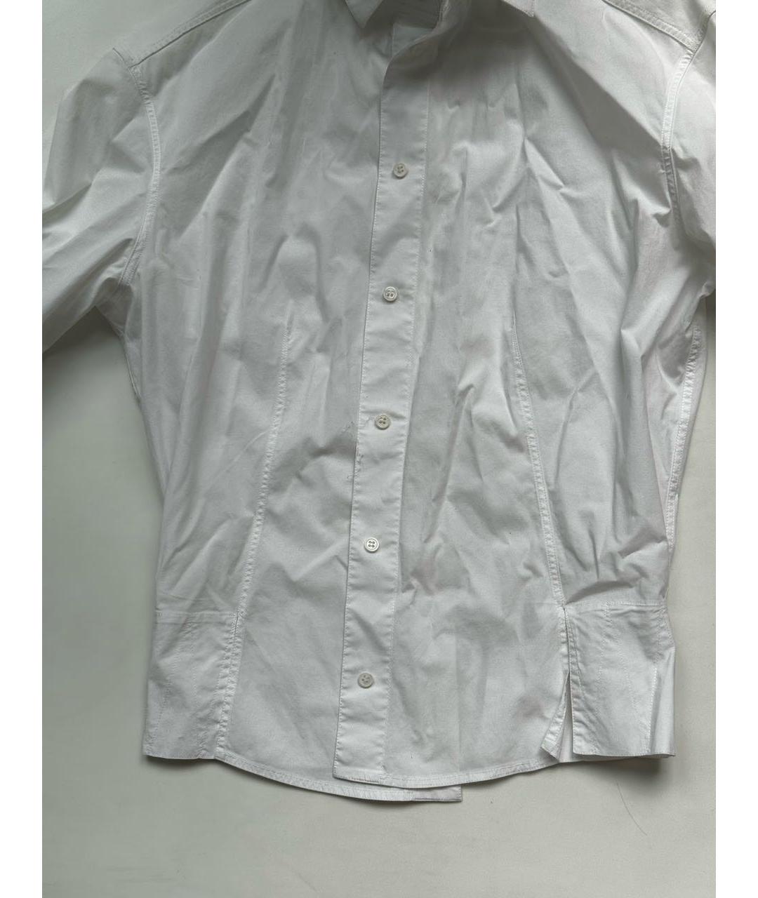 ALAIA Белая хлопко-эластановая рубашка, фото 6
