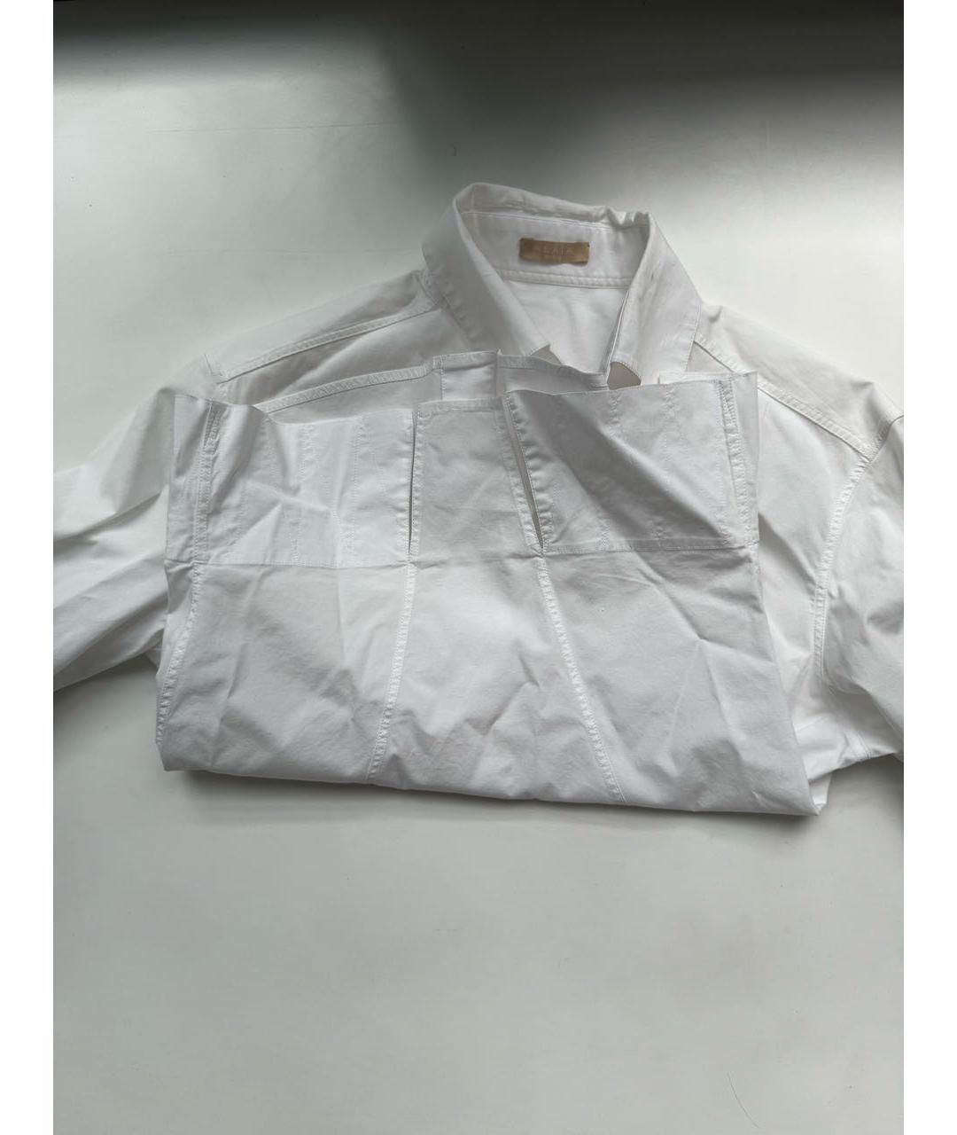 ALAIA Белая хлопко-эластановая рубашка, фото 7