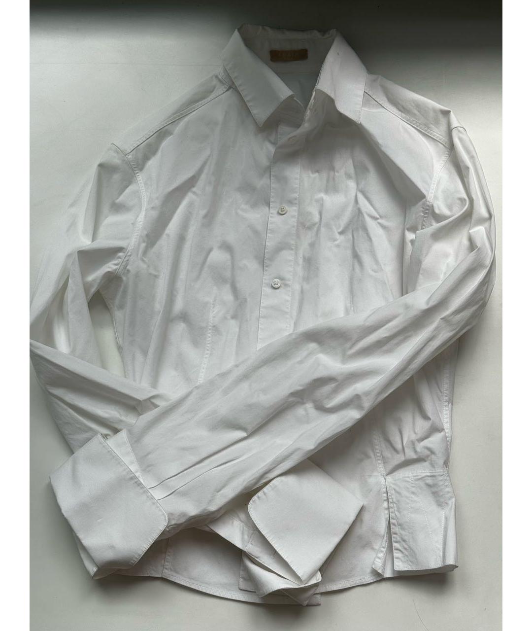 ALAIA Белая хлопко-эластановая рубашка, фото 5