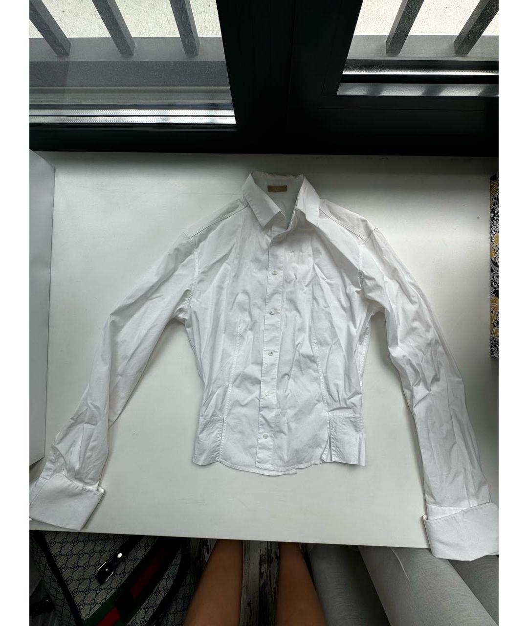 ALAIA Белая хлопко-эластановая рубашка, фото 9