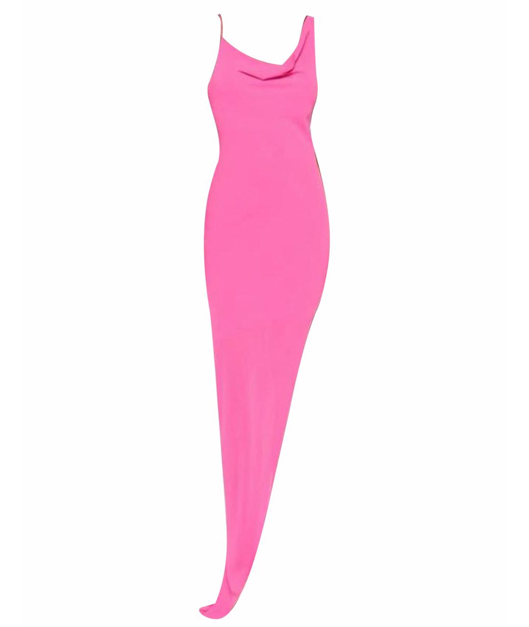 DE LA VALI Розовое полиэстеровое коктейльное платье, фото 1