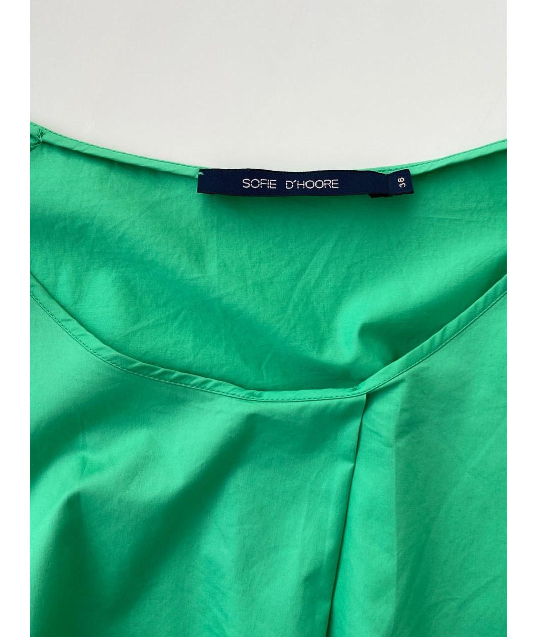 SOFIE D'HOORE Зеленые хлопковое повседневное платье, фото 3