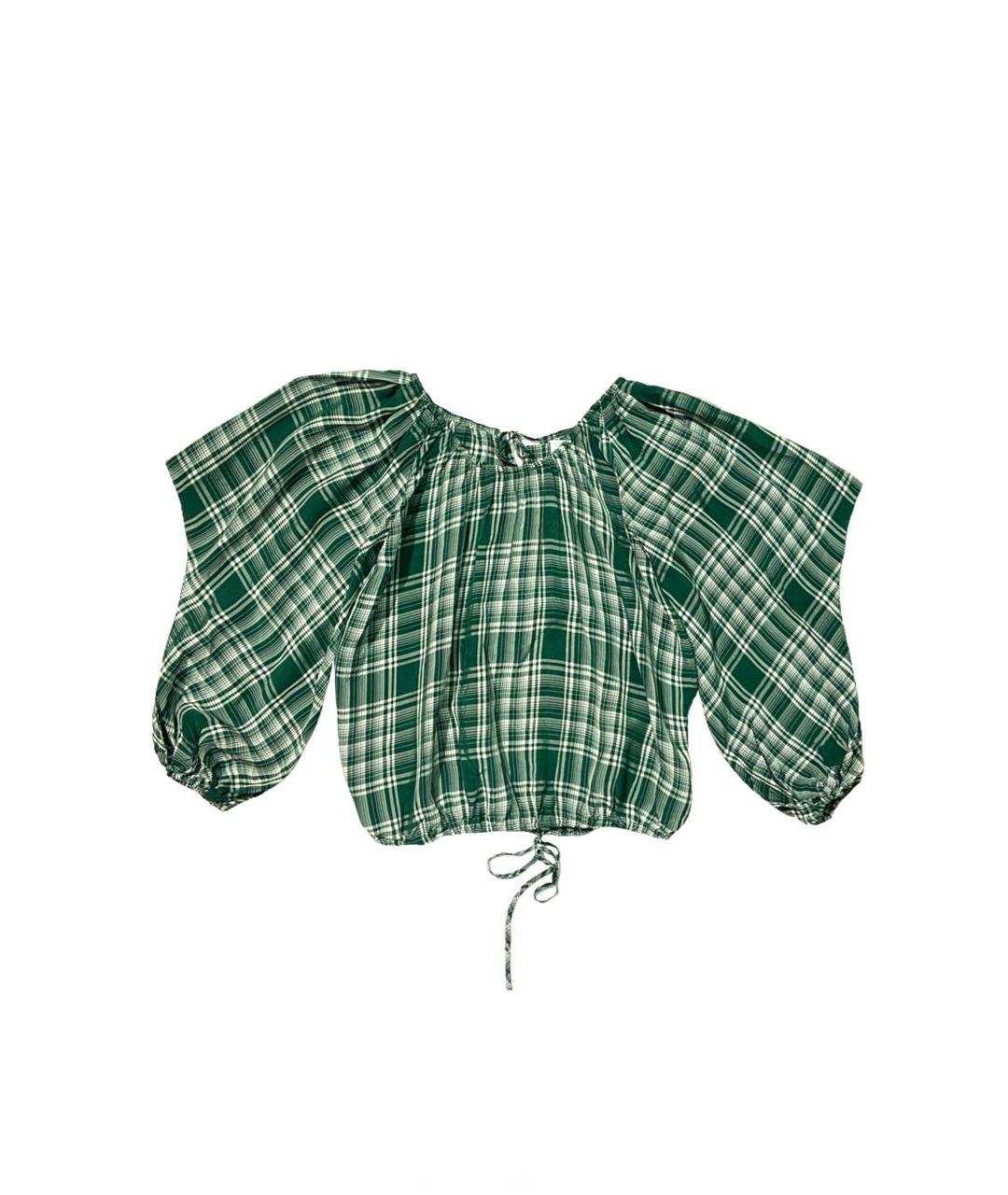 ROSIE ASSOULIN Зеленая хлопковая блузы, фото 1