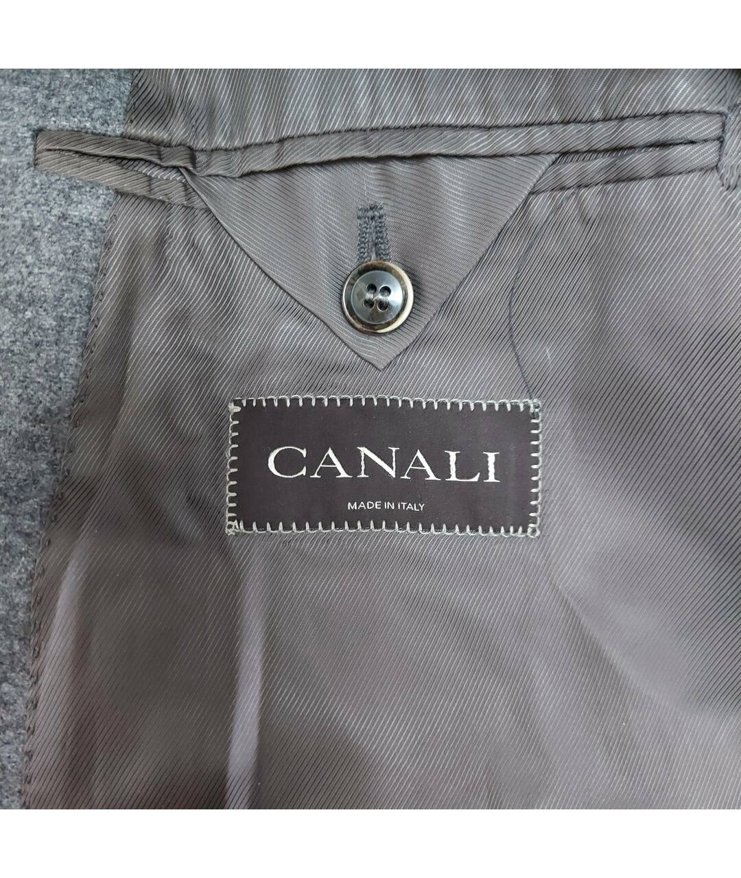 CANALI Серое шерстяное пальто, фото 3