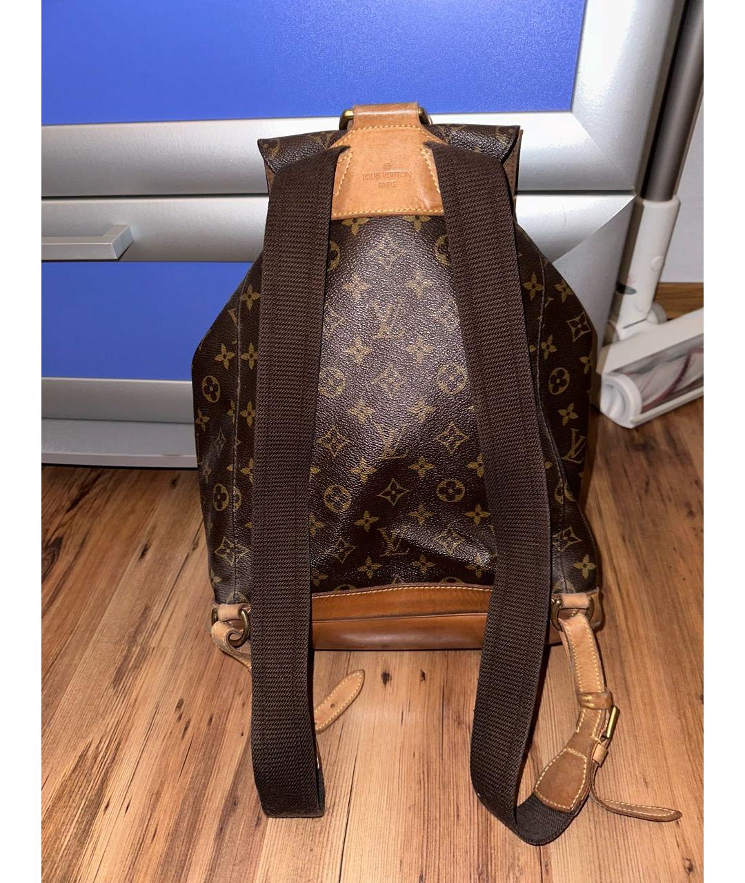 LOUIS VUITTON PRE-OWNED Коричневый кожаный рюкзак, фото 2