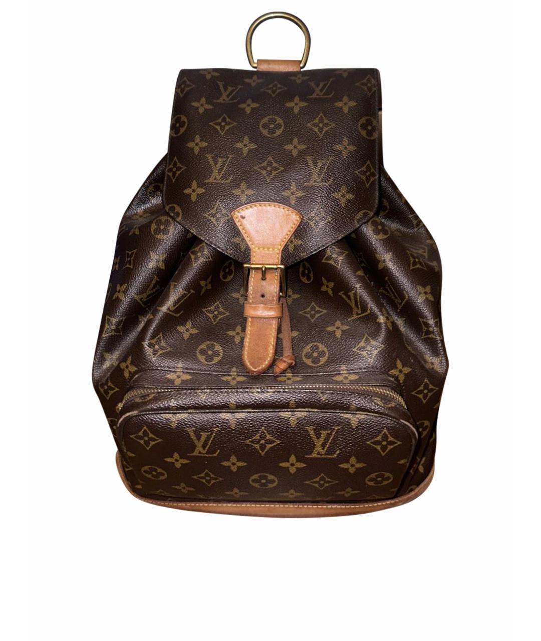 LOUIS VUITTON PRE-OWNED Коричневый кожаный рюкзак, фото 1