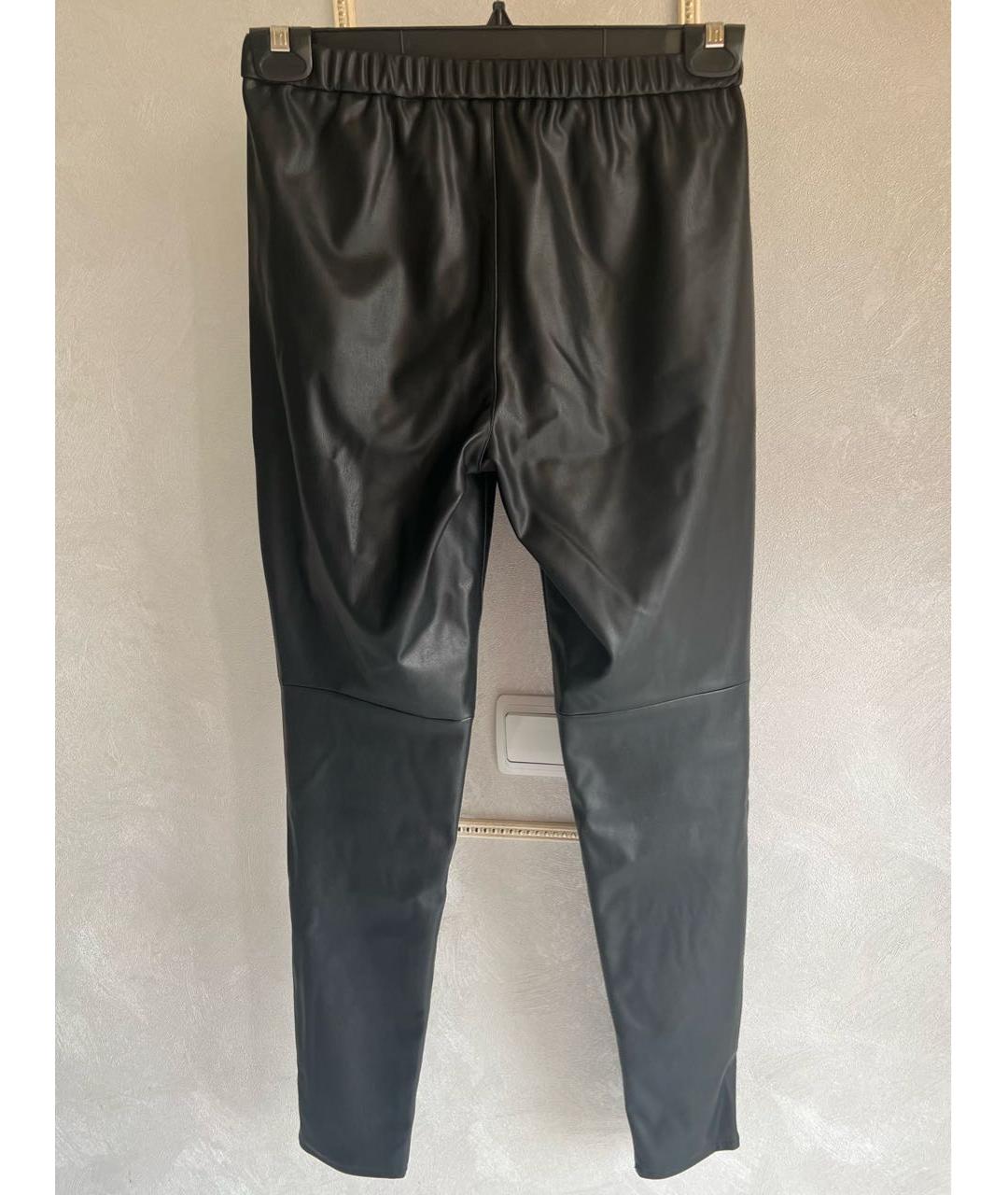 MICHAEL KORS Черные полиуретановые брюки узкие, фото 5