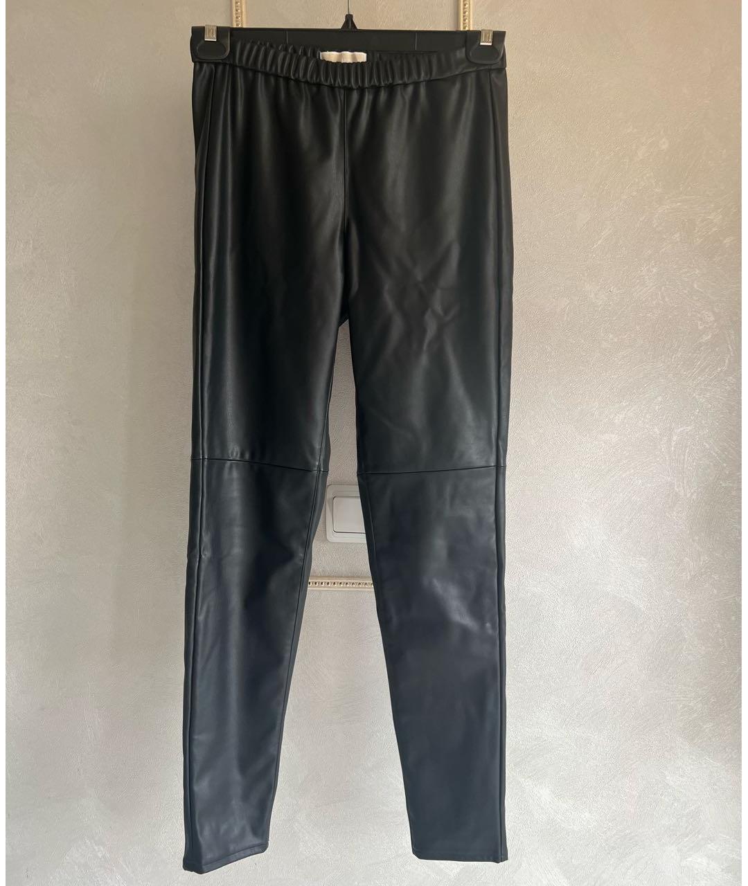MICHAEL KORS Черные полиуретановые брюки узкие, фото 4