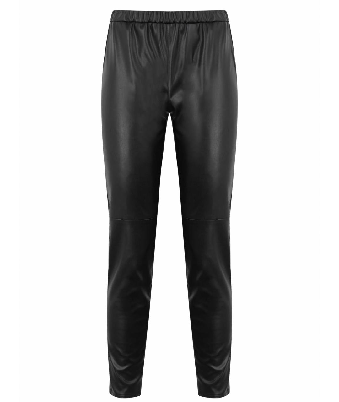 MICHAEL KORS Черные полиуретановые брюки узкие, фото 1