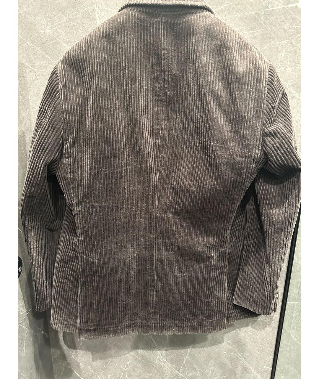 BRUNELLO CUCINELLI Коричневая хлопковая куртка, фото 3