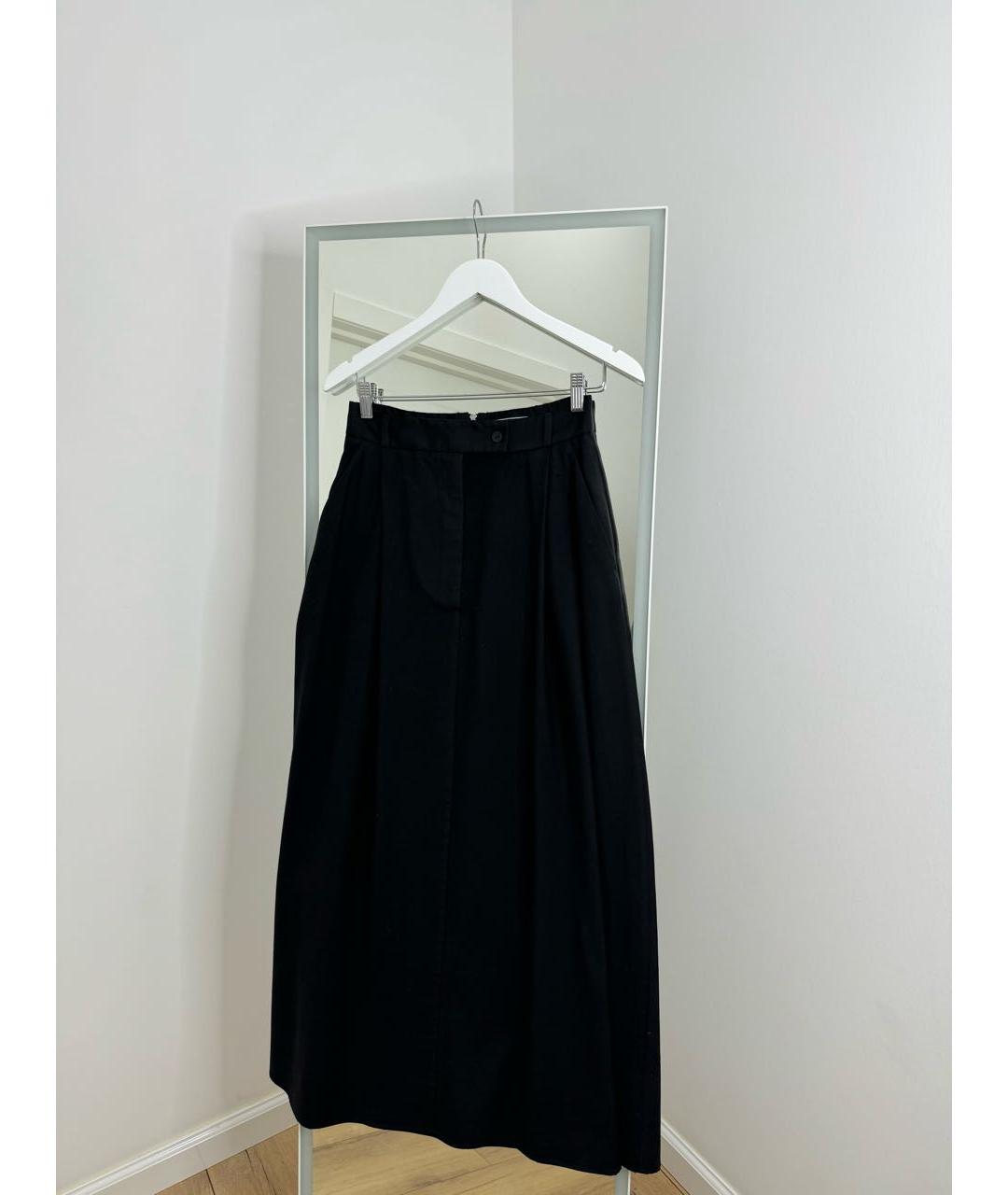 PERVERT Черная шерстяная юбка макси, фото 9