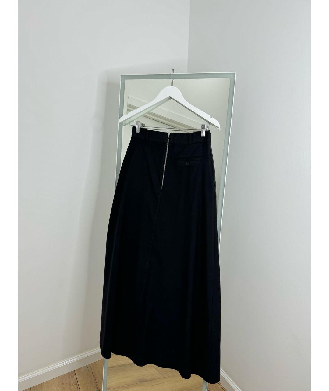 PERVERT Черная шерстяная юбка макси, фото 8