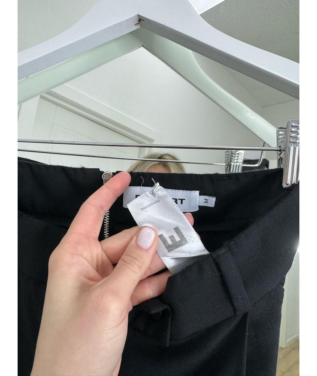 PERVERT Черная шерстяная юбка макси, фото 6