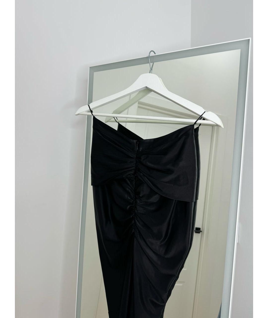 PACO RABANNE Черная вискозная юбка макси, фото 8