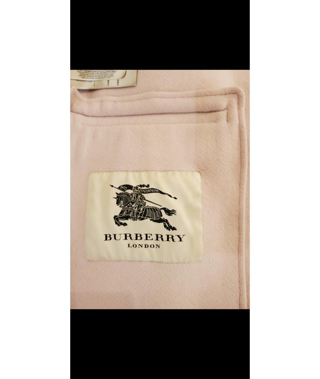BURBERRY Розовое кашемировое пальто, фото 5