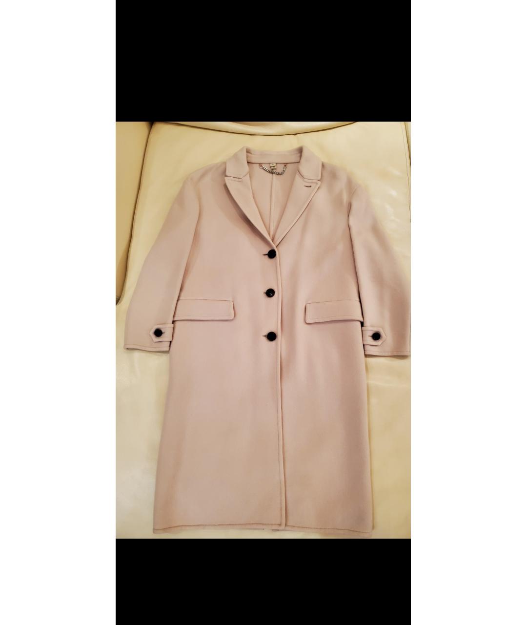 BURBERRY Розовое кашемировое пальто, фото 10
