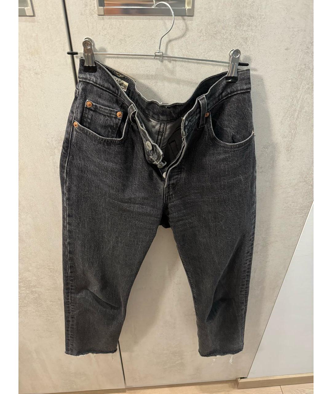 LEVI'S Серые хлопковые прямые джинсы, фото 7