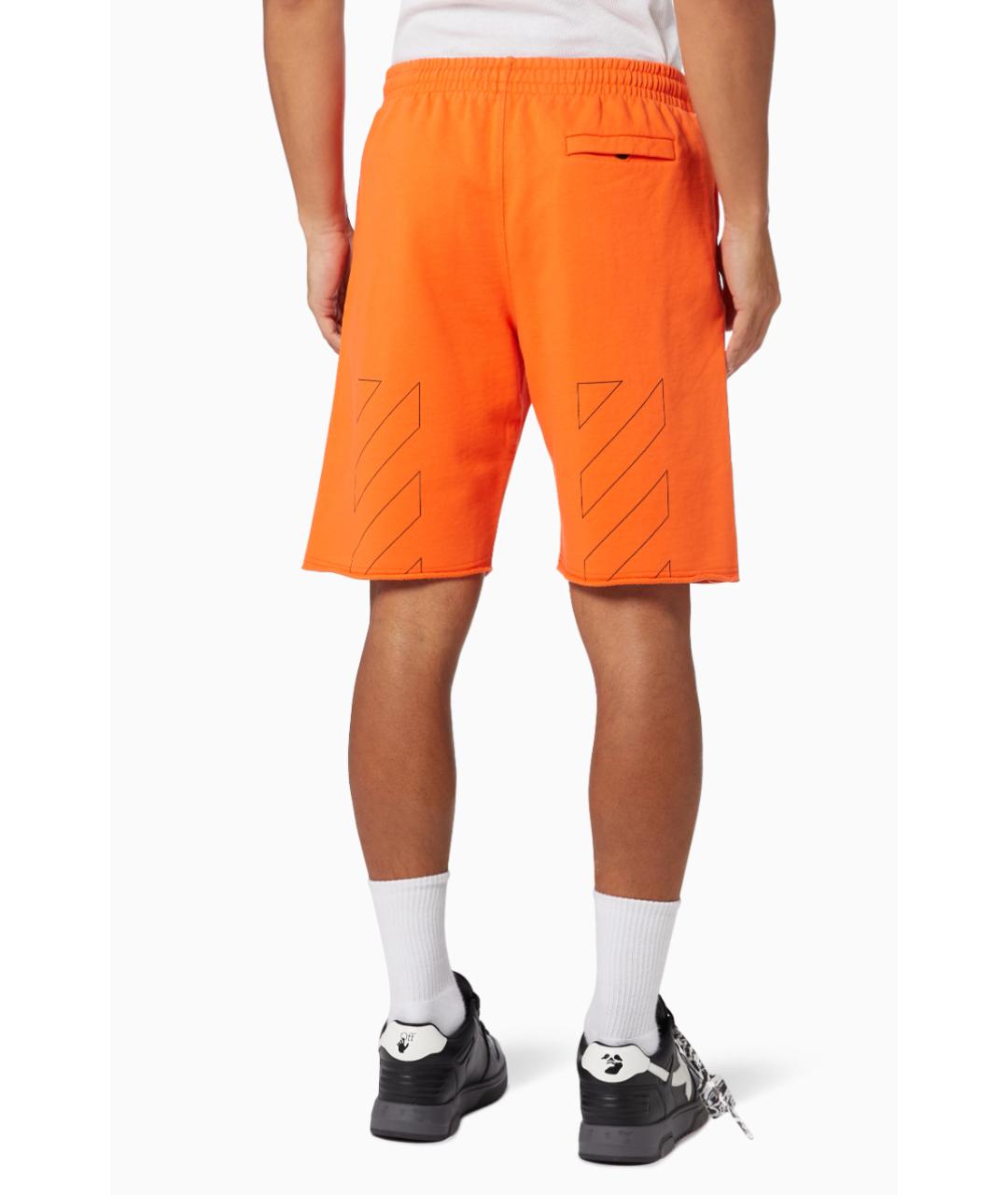 OFF-WHITE Оранжевое хлопковые шорты, фото 5