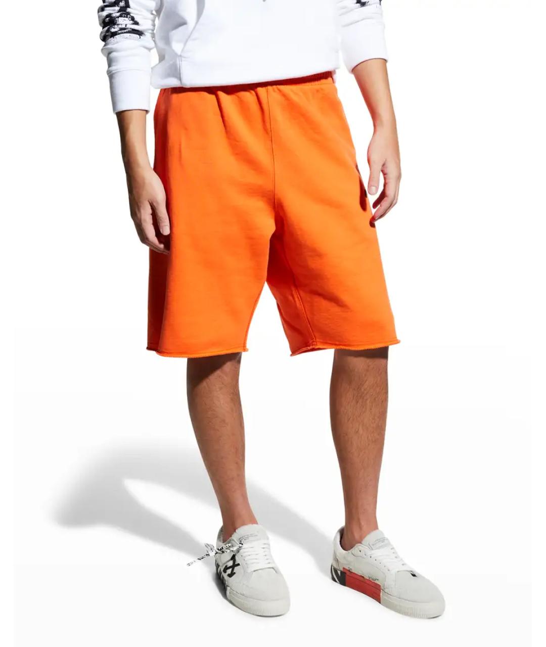 OFF-WHITE Оранжевое хлопковые шорты, фото 8