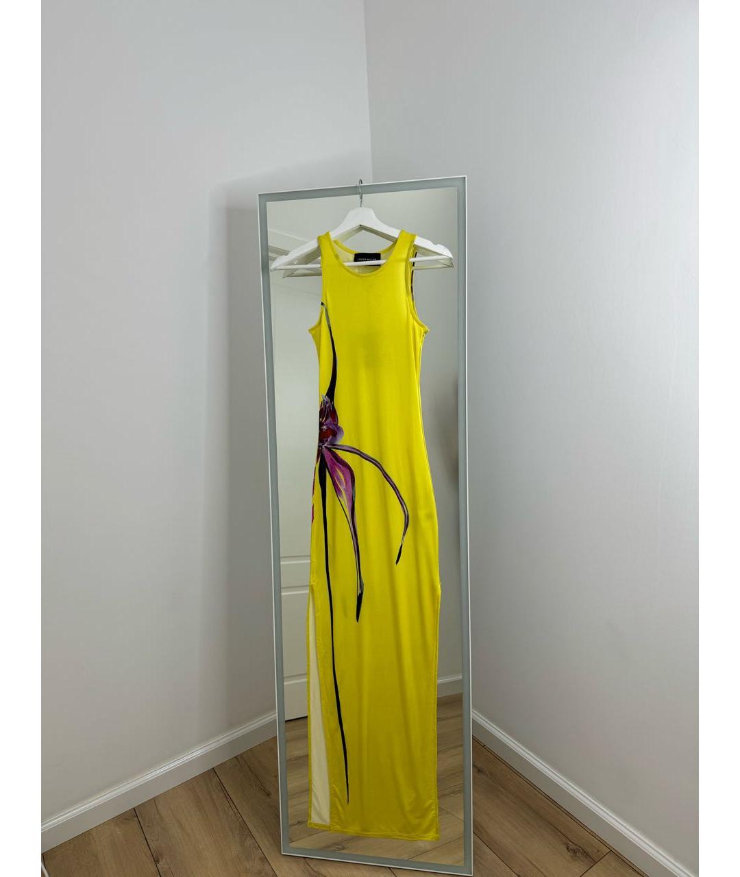 Louisa Ballou Желтое вискозное повседневное платье, фото 5