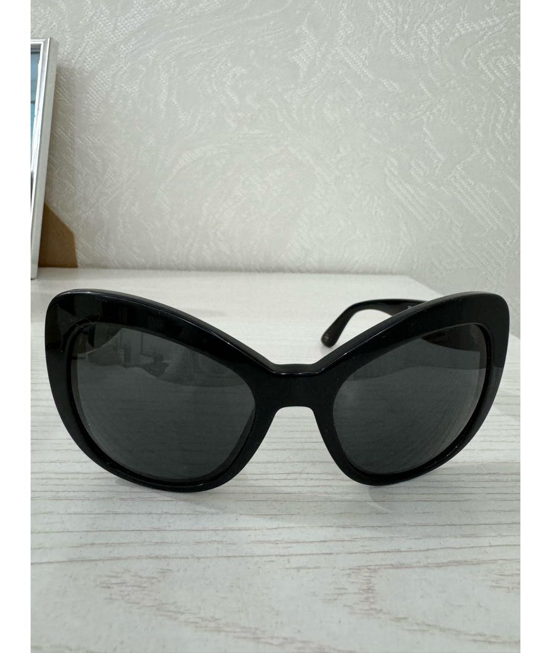 DOLCE&GABBANA Черные пластиковые солнцезащитные очки, фото 5