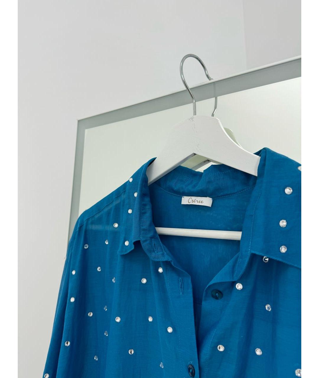 OSEREE Синяя хлопковая блузы, фото 4