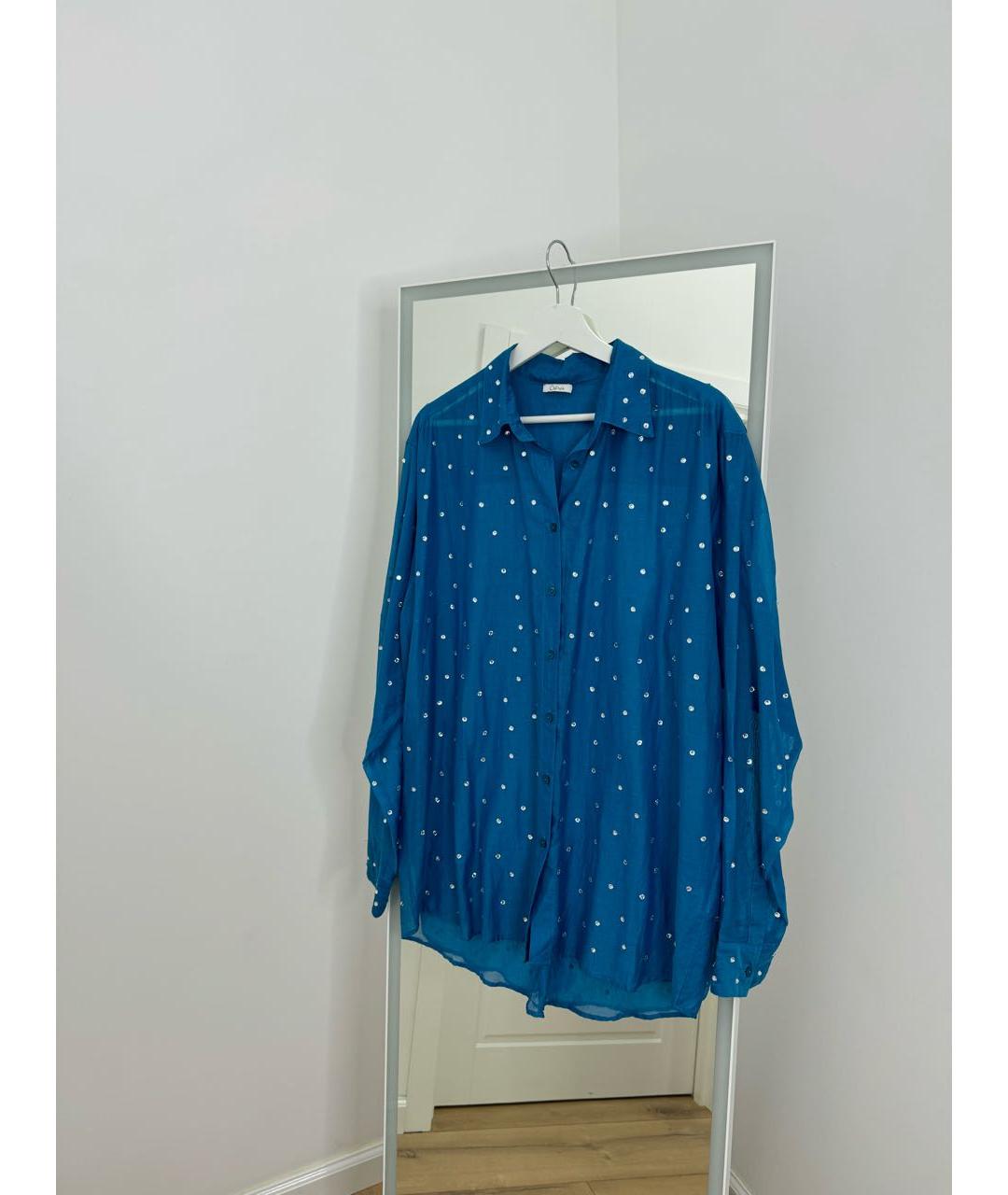OSEREE Синяя хлопковая блузы, фото 3