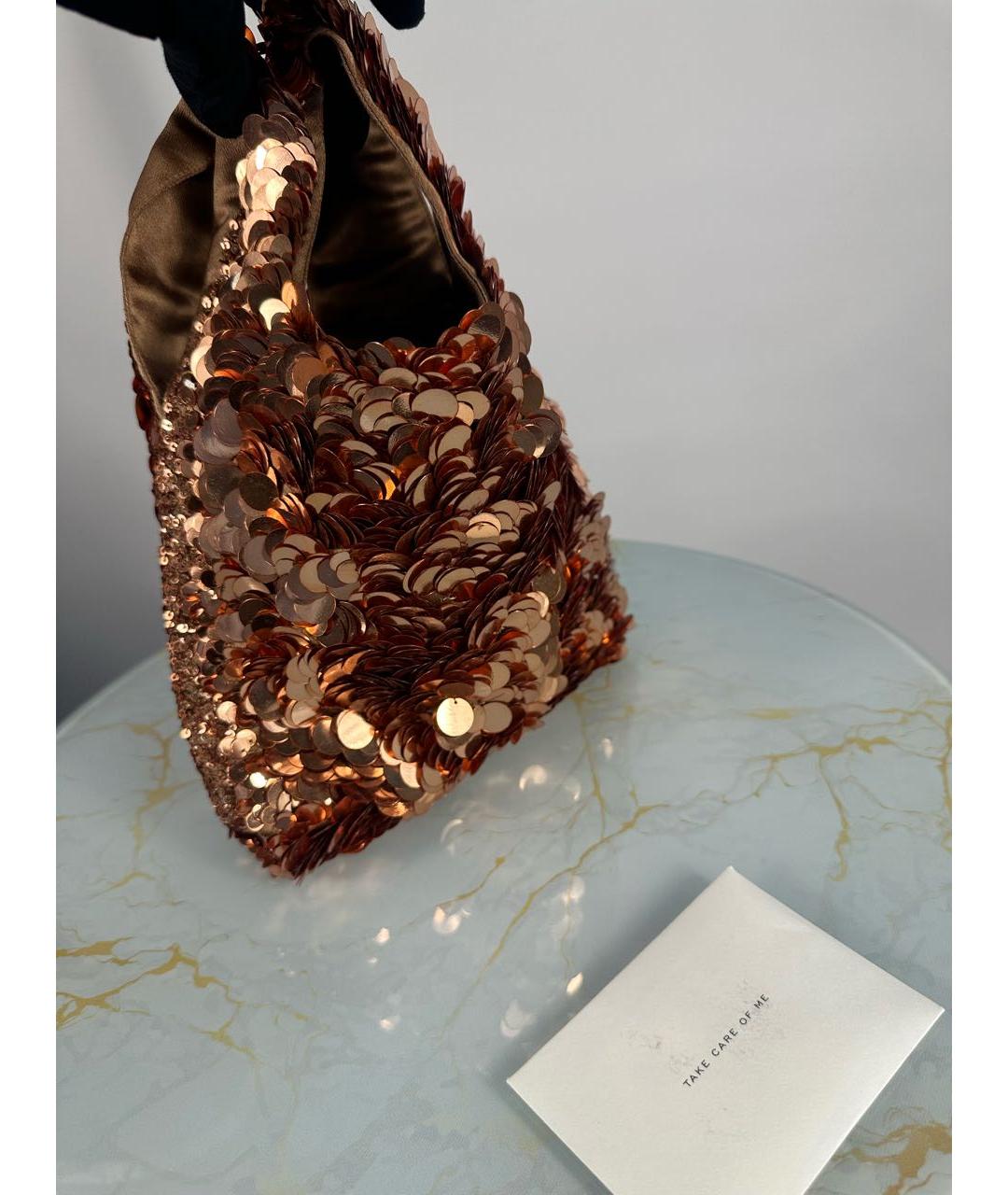 ANYA HINDMARCH Оранжевая сумка с короткими ручками, фото 4