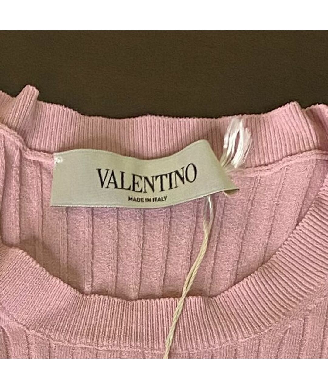 VALENTINO Розовый синтетический джемпер / свитер, фото 4