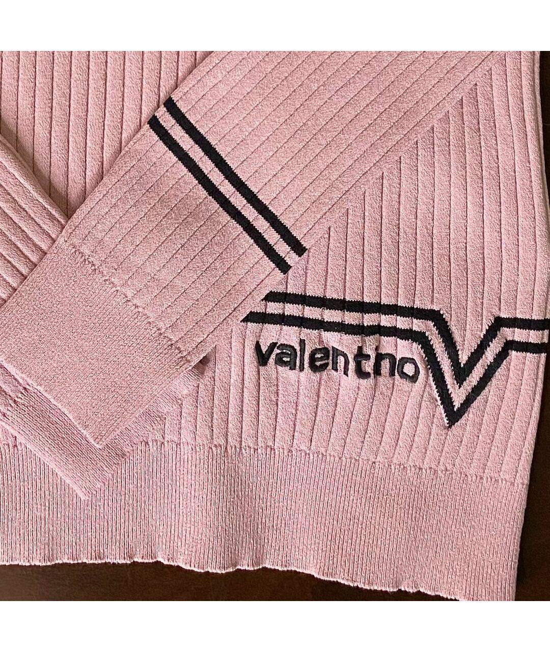 VALENTINO Розовый синтетический джемпер / свитер, фото 5