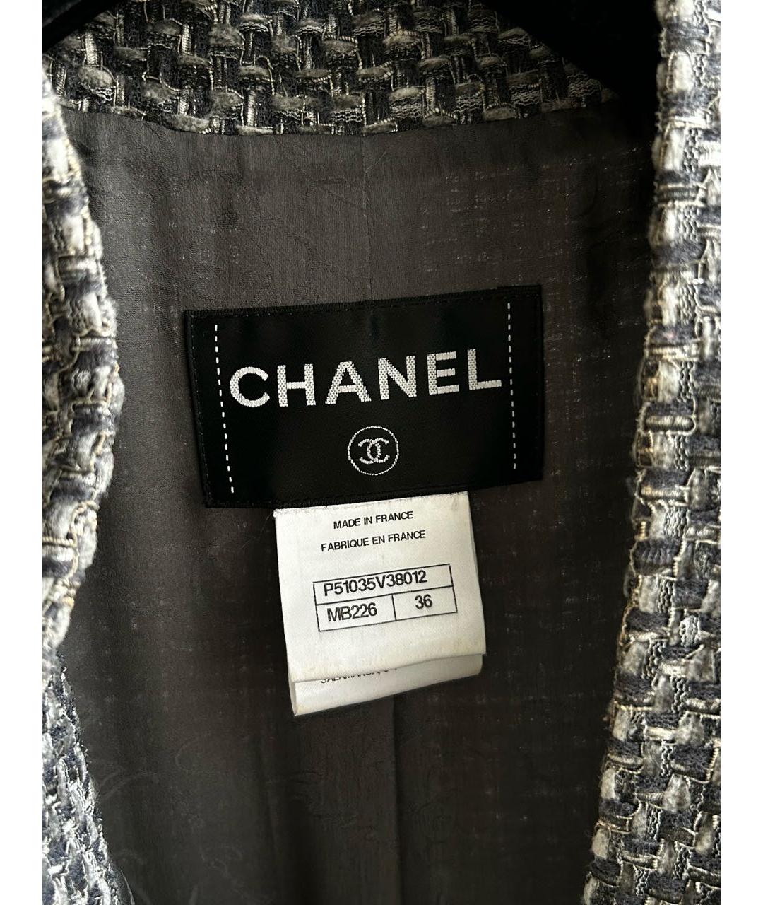 CHANEL PRE-OWNED Серый полиамидовый жакет/пиджак, фото 3