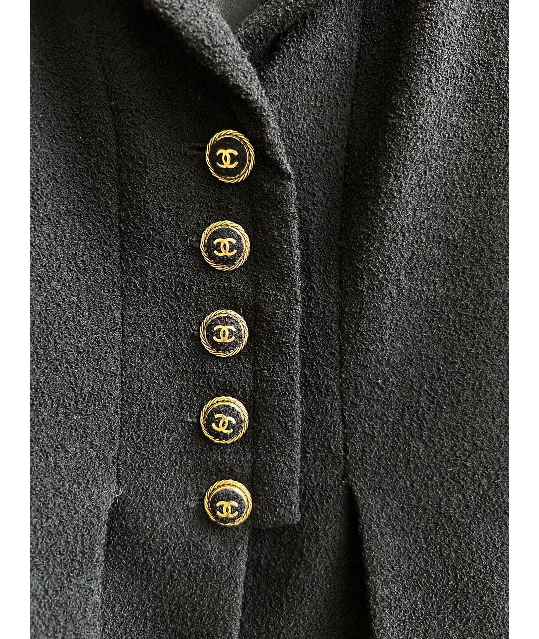 CHANEL PRE-OWNED Черный шерстяной жакет/пиджак, фото 4