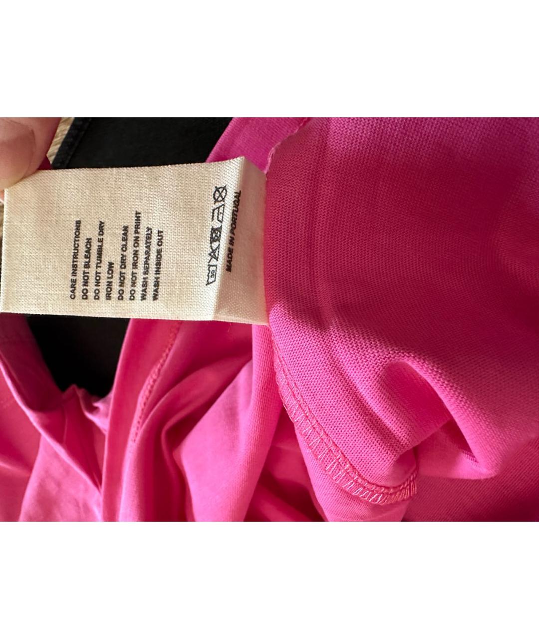THE PANGAIA Розовая хлопковая футболка, фото 7