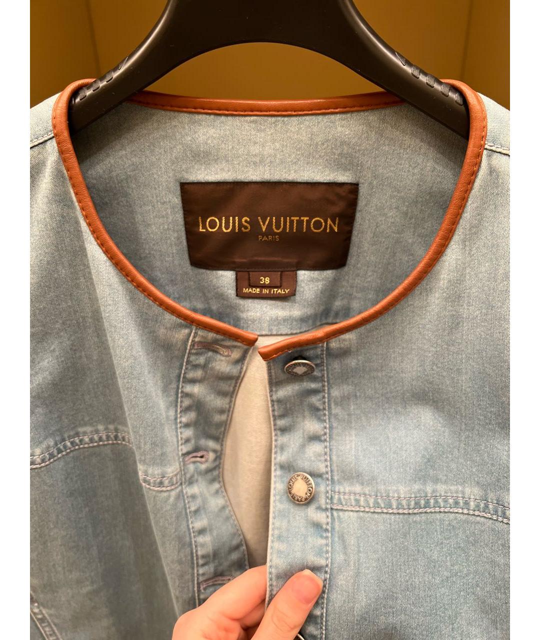 LOUIS VUITTON PRE-OWNED Голубая деним куртка, фото 4