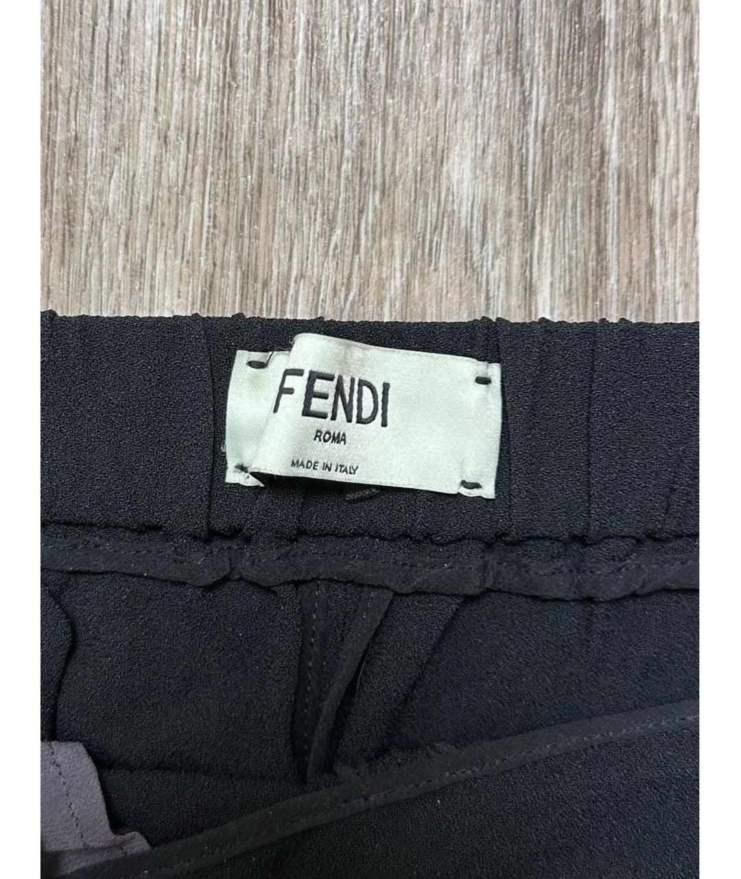 FENDI Черные брюки узкие, фото 3
