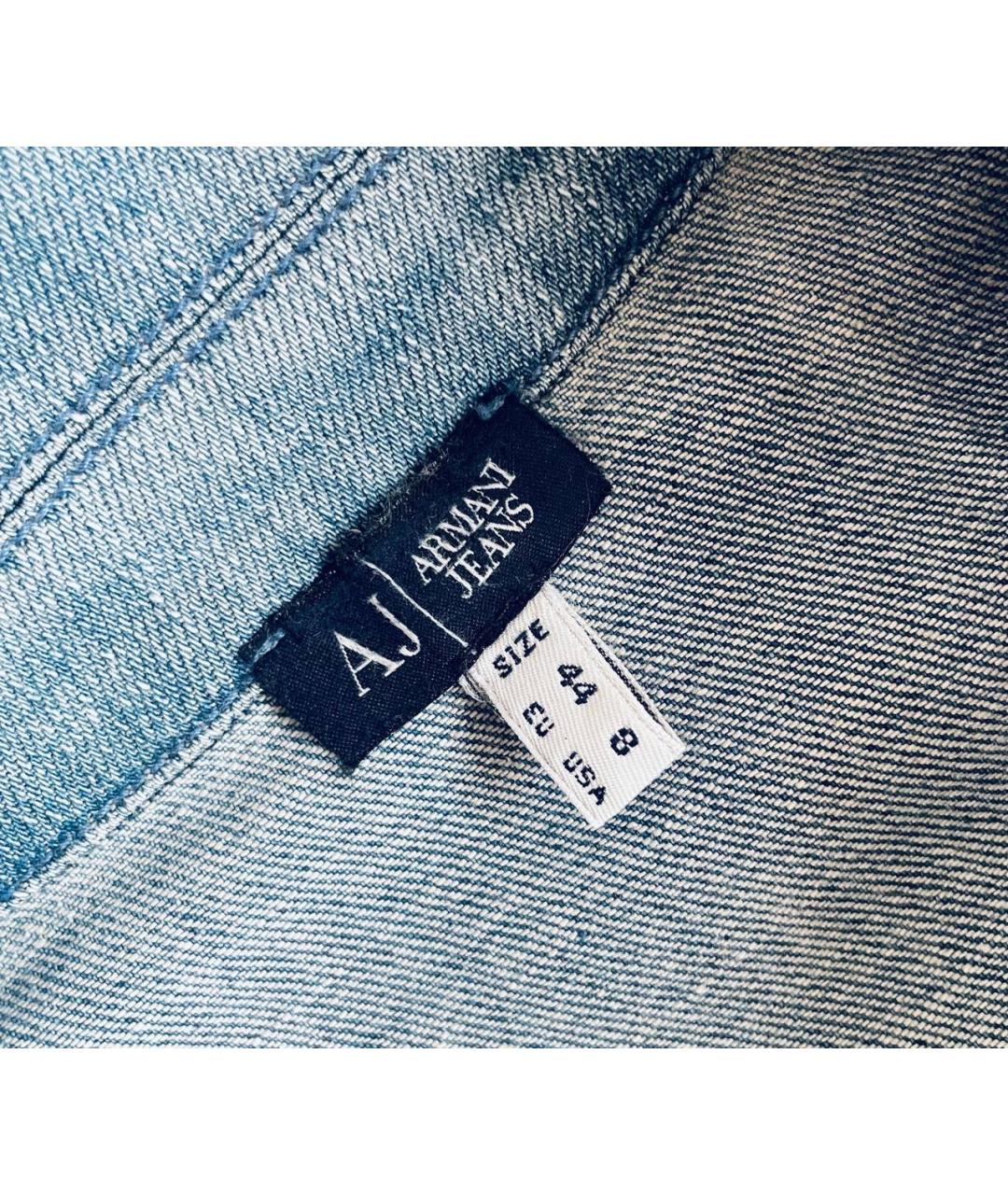 ARMANI JEANS Голубой деним жилет, фото 3