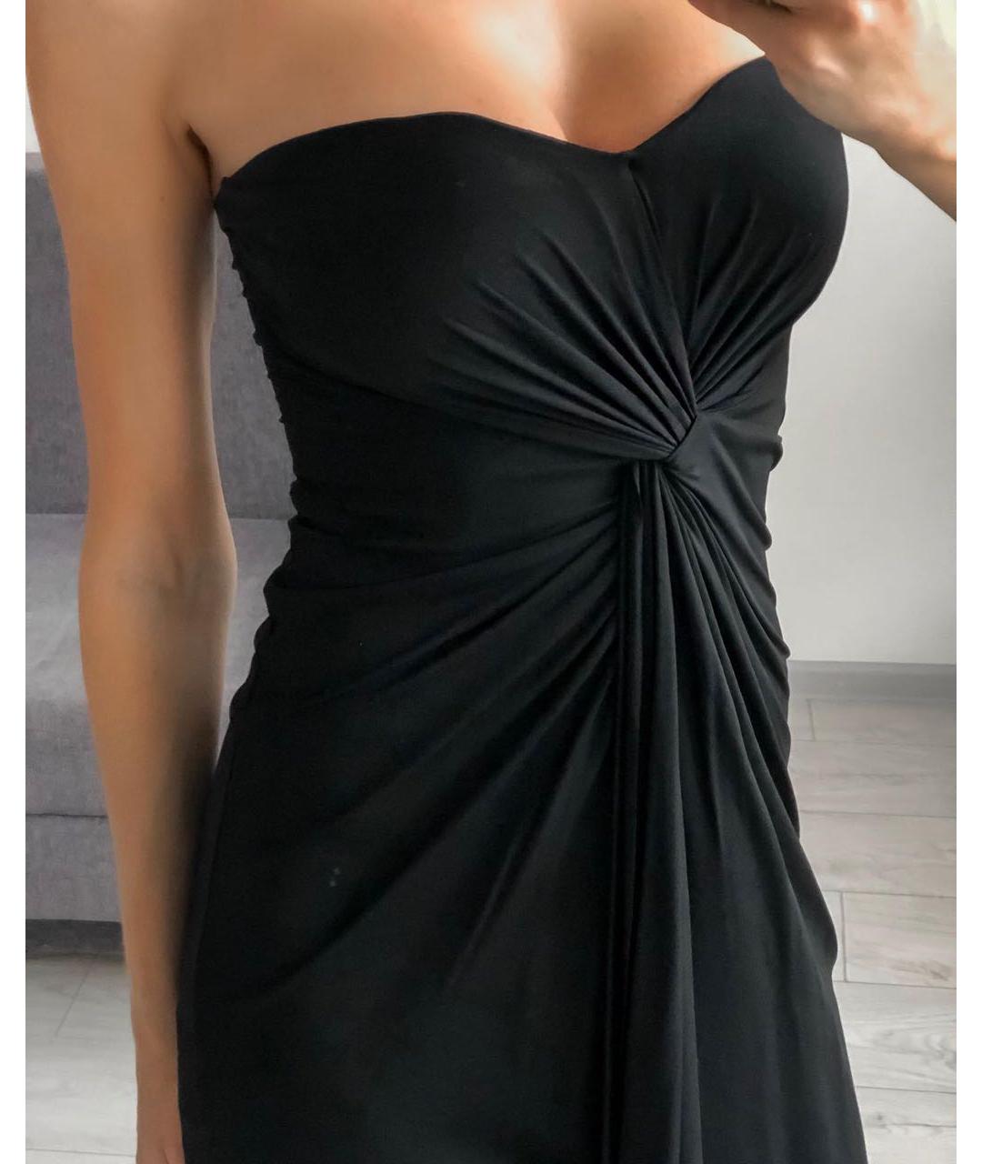 VDP Черное полиамидовое коктейльное платье, фото 4