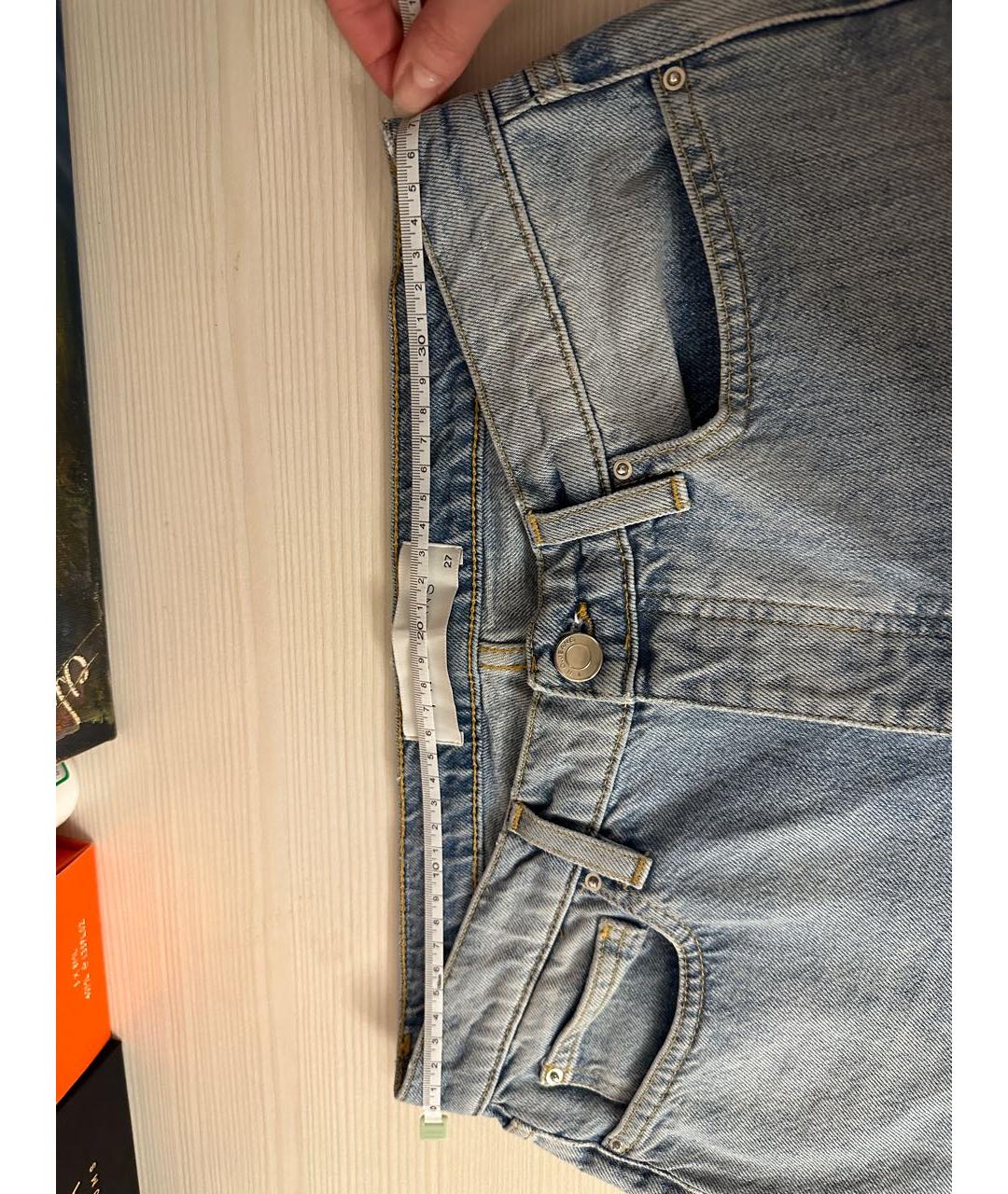 IRO Голубые хлопковые джинсы слим, фото 5