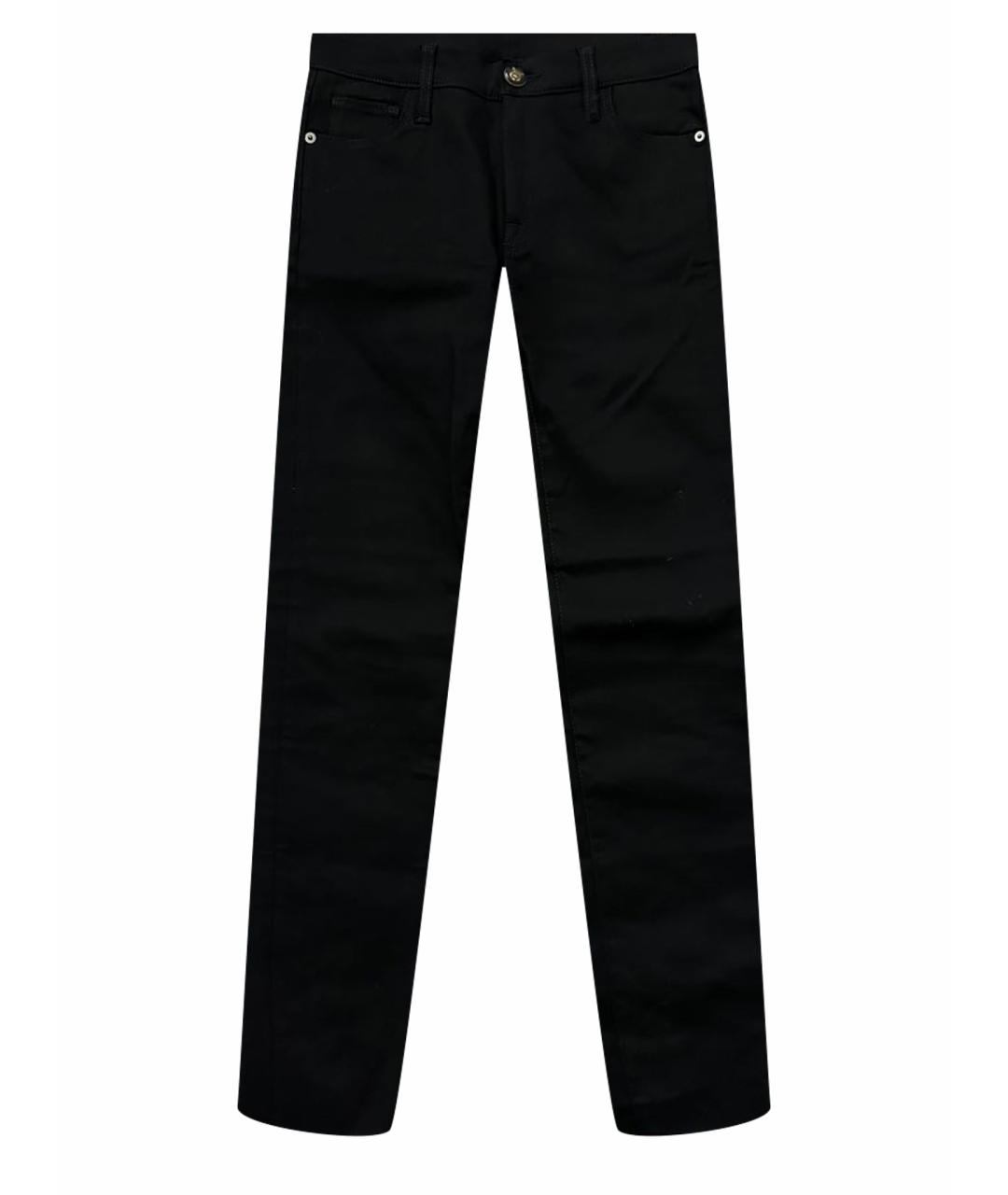 GUCCI Черные хлопко-эластановые прямые джинсы, фото 1