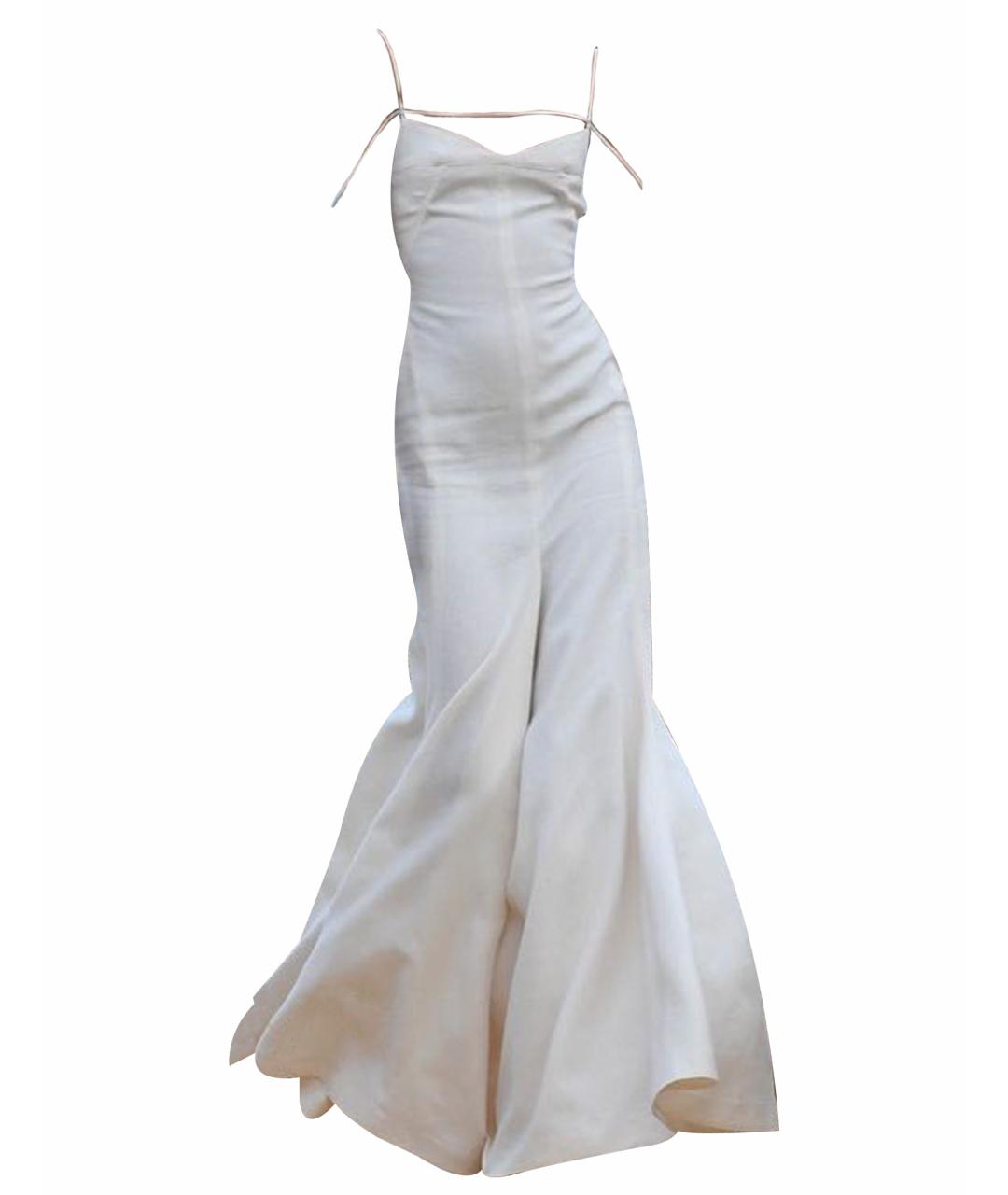 JACQUEMUS Белое льняное свадебное платье, фото 1