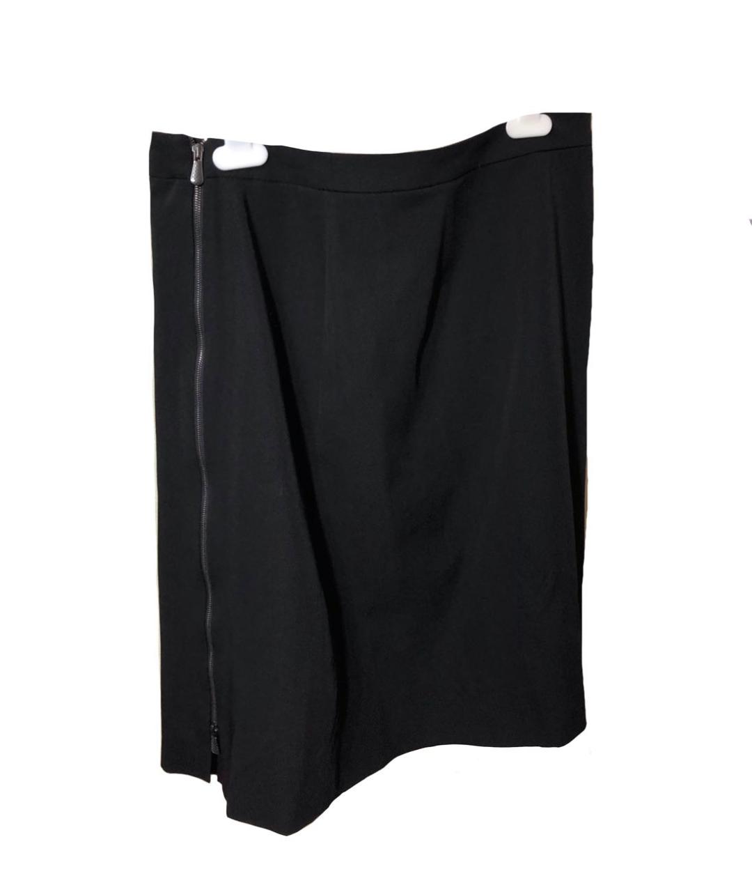 BOTTEGA VENETA Черная полиэстеровая юбка мини, фото 2
