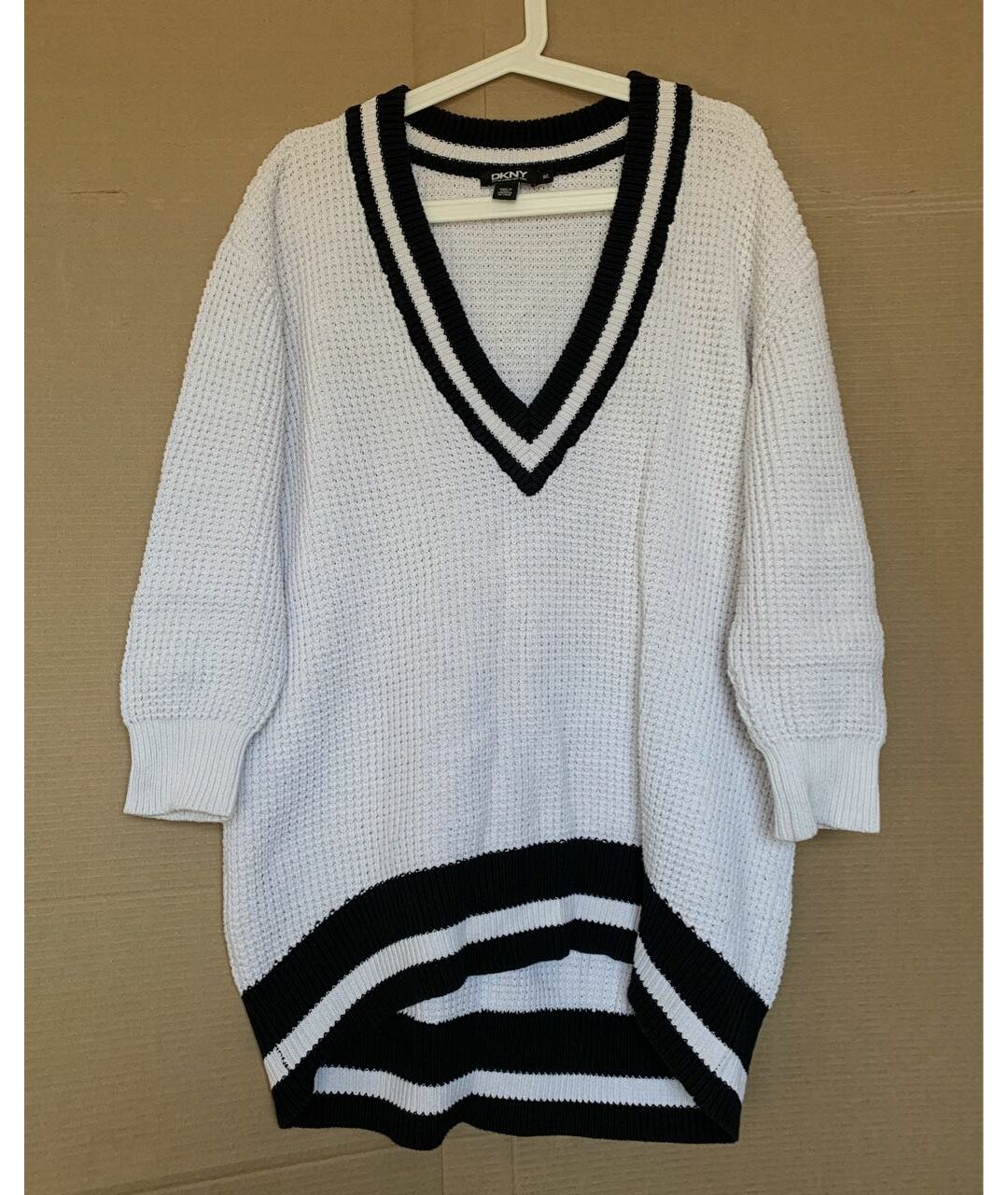 DKNY Белый хлопковый джемпер / свитер, фото 8