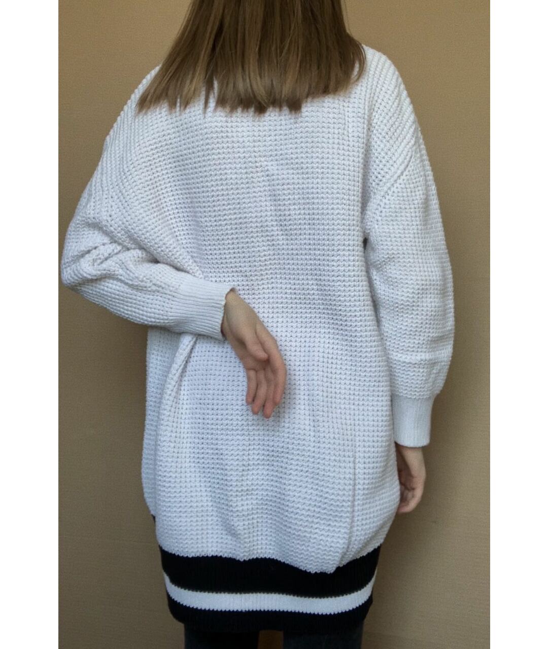 DKNY Белый хлопковый джемпер / свитер, фото 2