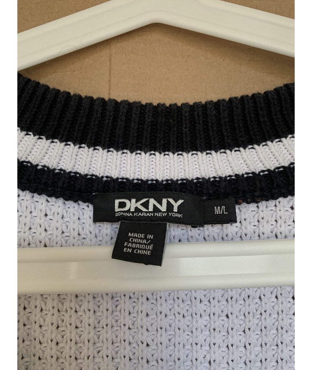 DKNY Белый хлопковый джемпер / свитер, фото 3