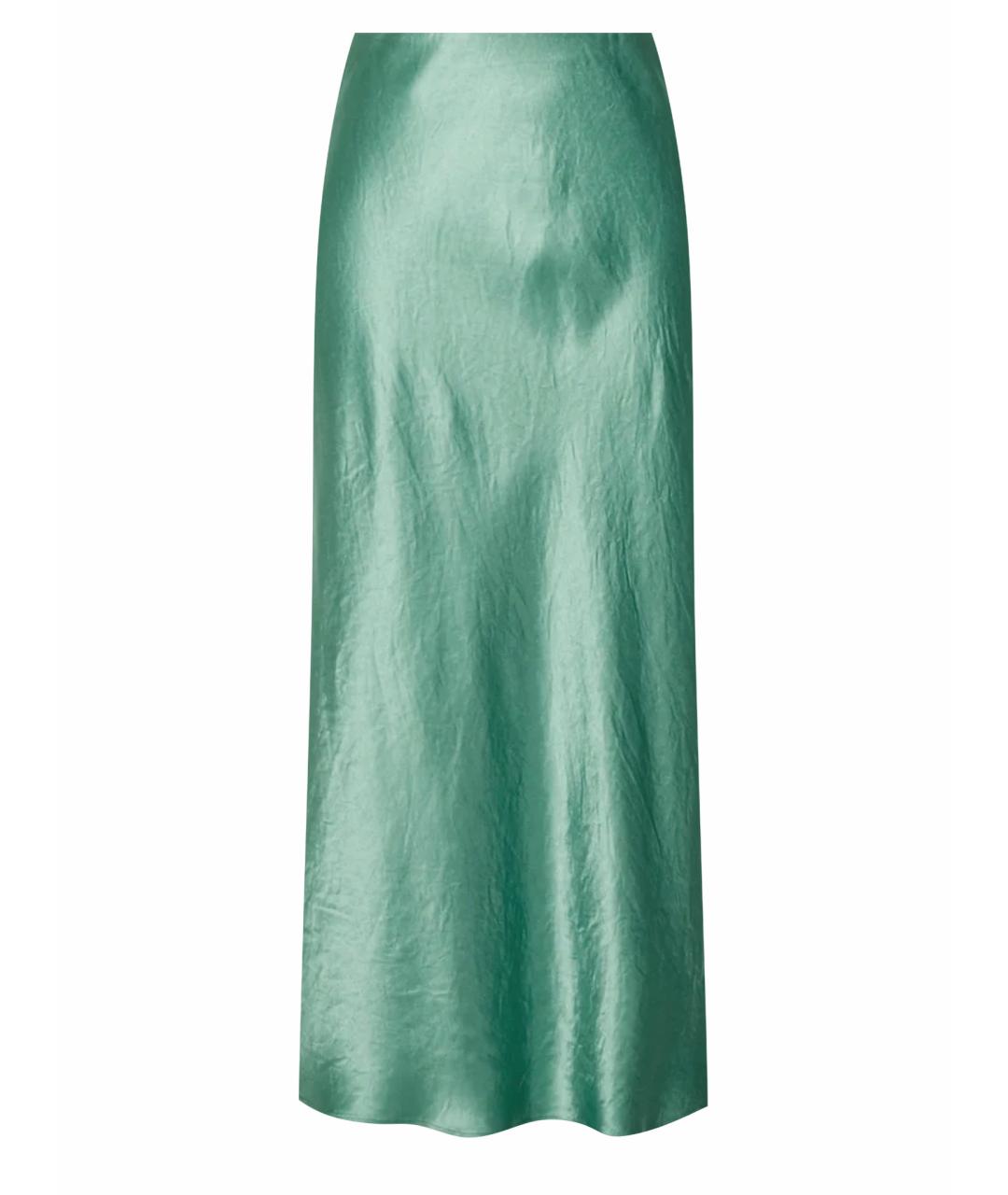 MAX MARA Зеленая ацетатная юбка миди, фото 1